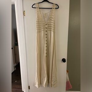 Forever 21 Crochet Maxi Dress Coverup Size L Large